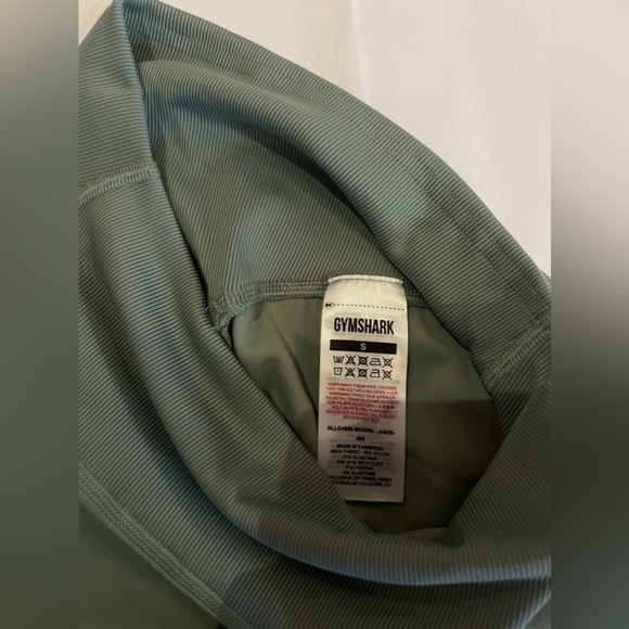 Gymshark - Whitney Simmons- Rib Waist Leggings - Sage Green - Picture 4 of 4